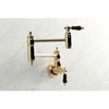 Kingston Brass KS3102PKL Duchess Wall Mount Pot Filler, Polished Brass KS3102PKL